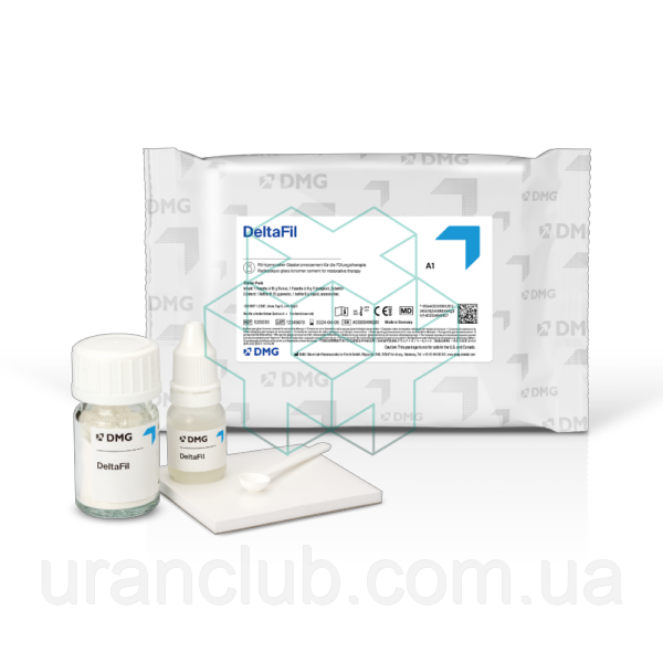 DeltaFill ДельтаФіл рентгеноконтрастний склоіономерний цемент 15 г + 8 г DMG, фото 1