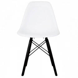 Універсальний білий стілець для відвідувачів Тауер Вуд пластиковий стільчик для офісу ресепшн або дому