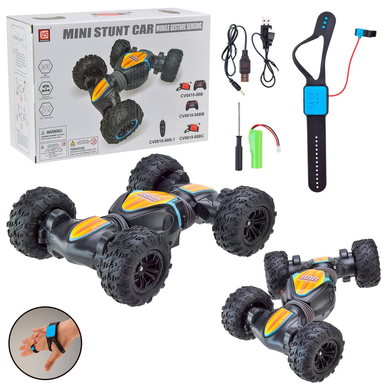 Машина - трансформер на радіокеруванні  Weishengda арт.CV8818-88BB трюковая,22см,складыв, резин.колеса,в коробке ,23,5-16,5-10см,, фото 1