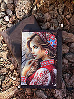 Шкіряна обкладинка для щоденника під вишивку