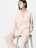 Комплект піжами Uniqlo з атласу: сорочка та штани 1159843041 (рожевий XXL), фото 2