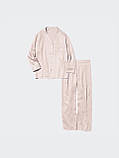 Комплект піжами Uniqlo з атласу: сорочка та штани 1159843041 (рожевий XXL), фото 3