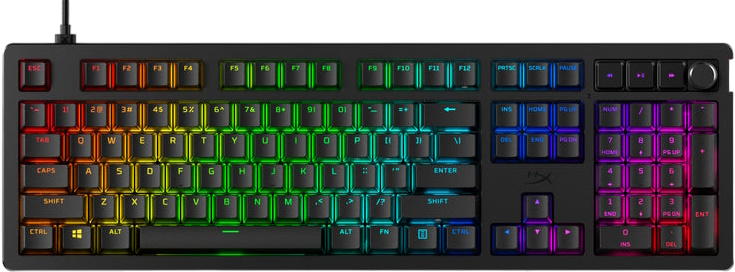 Клавіатура HyperX Alloy Rise PBT HX Red RGB Black (7G7A3AA)