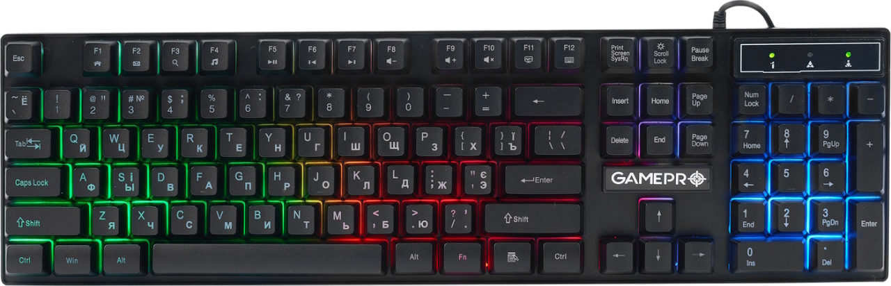Клавіатура GamePro GK296 RGB Black