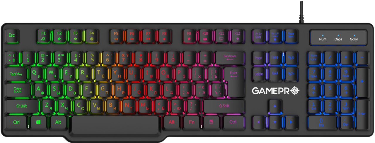 Клавіатура GamePro GK380 RGB Black