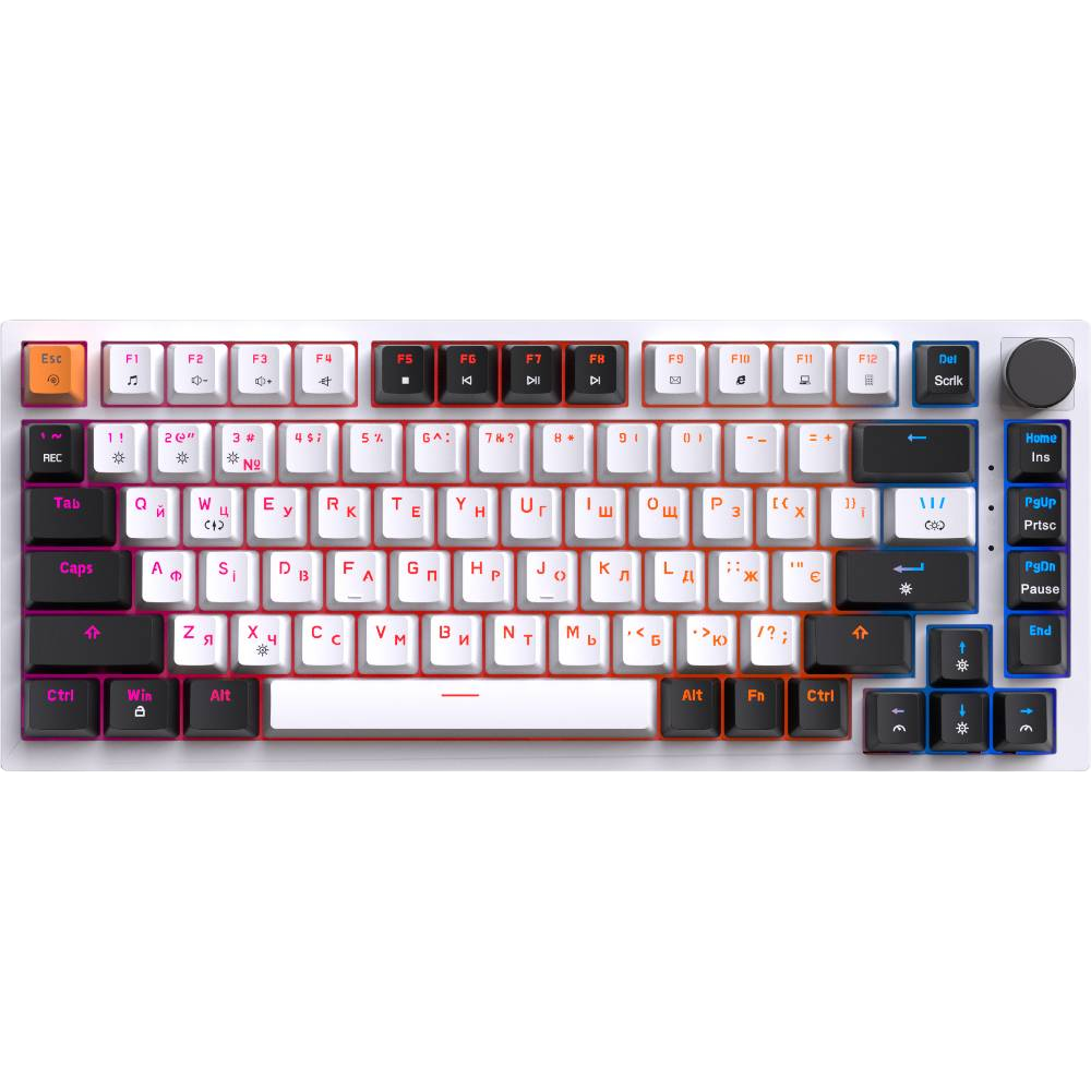 Клавіатура GamePro MK160W Red Hot-Swap RGB White