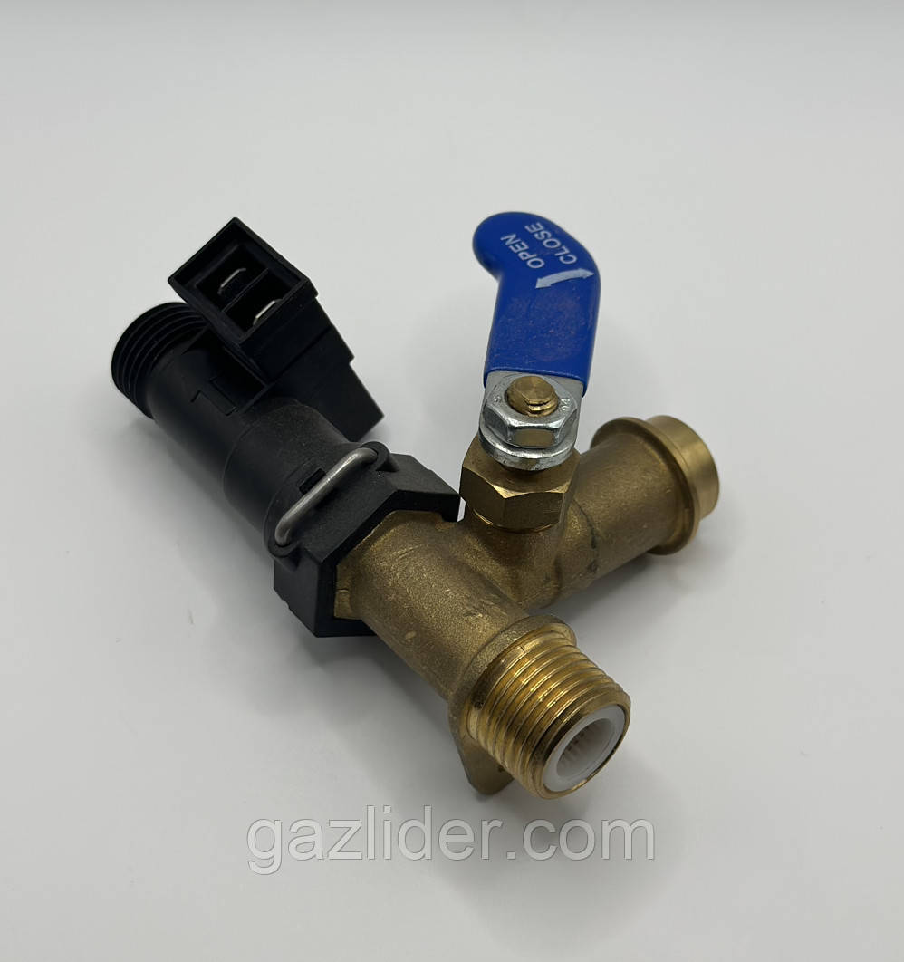 Кран підживлення з датчик протоку Ferroli Domicompact, Domiproject, Domina, Fereasy 28-32 (39818280) Довгий, фото 1