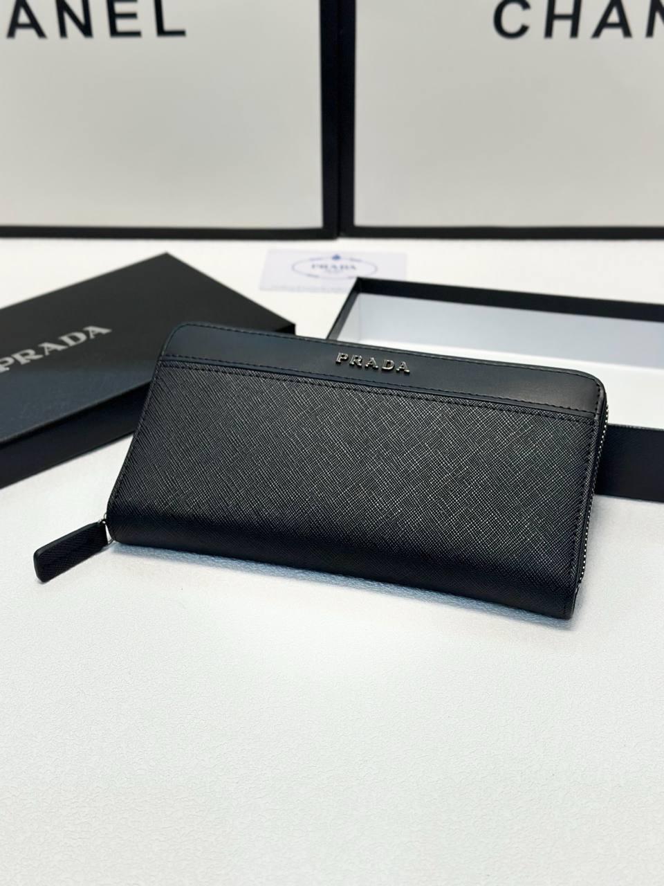 Чоловічий чорний клатч Prada, фото 1