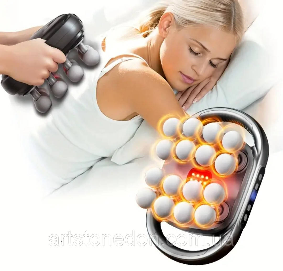 Потужний масажер з 9 режимами та 30 рівнями інтенсивності – для тіла, спини, ніг і рук, фото 1