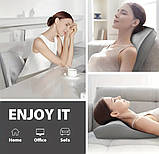 Ергономічна масажна подушка з підігрівом та 3 режимами – для шиї, спини, попереку та ніг, фото 4