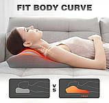 Ергономічна масажна подушка з підігрівом та 3 режимами – для шиї, спини, попереку та ніг, фото 5