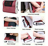 Масажна подушка 6-в-1 з підігрівом – для шиї, спини, ніг, попереку та живота, фото 5