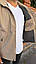 Чоловіча подовжена легка тепла куртка на синтепоні 100 і флісі з капюшоном, фото 6