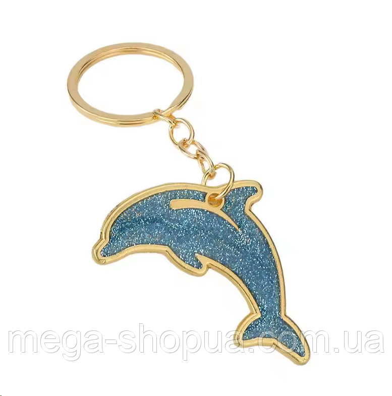 Брелок металевий для ключів, сумок, рюкзаків "Дельфін" – стильний аксесуар FER-11