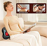 Масажна подушка Шиацу з підігрівом – для шиї, спини, попереку та ніг, фото 7