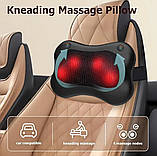 Масажна подушка Шиацу з підігрівом – для шиї, спини, попереку та ніг, фото 8