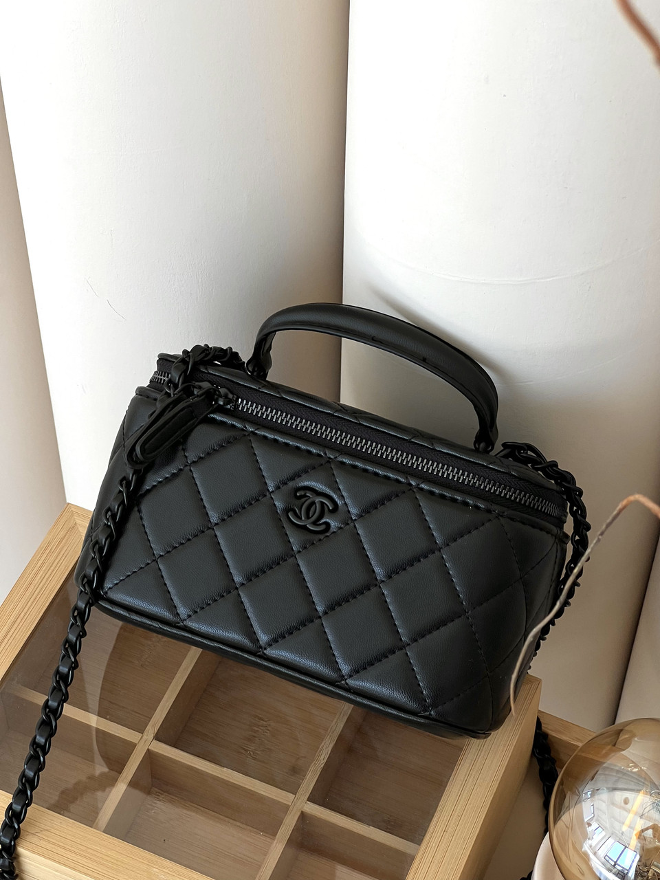Сумка Chanel Classic Black Lambskin чорний матовий, фото 1