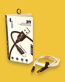 Кабель Usb Type-C 4you Dnister white (2.4A, Silicone Perfect)