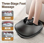 Електричний масажер для ніг з підігрівом і LCD дисплеєм – 3 режими, компресія та знімний чохол, фото 2