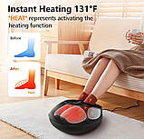 Електричний масажер для ніг з підігрівом і LCD дисплеєм – 3 режими, компресія та знімний чохол, фото 4