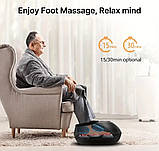 Електричний масажер для ніг з підігрівом і LCD дисплеєм – 3 режими, компресія та знімний чохол, фото 6