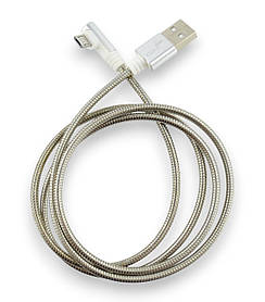 Кабель Usb Micro USB 4you Vazi (2000mah, метал, 90град, сталевий)