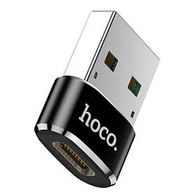 Перехідник HOCO UA6 c USB тато/Type-C мама Black