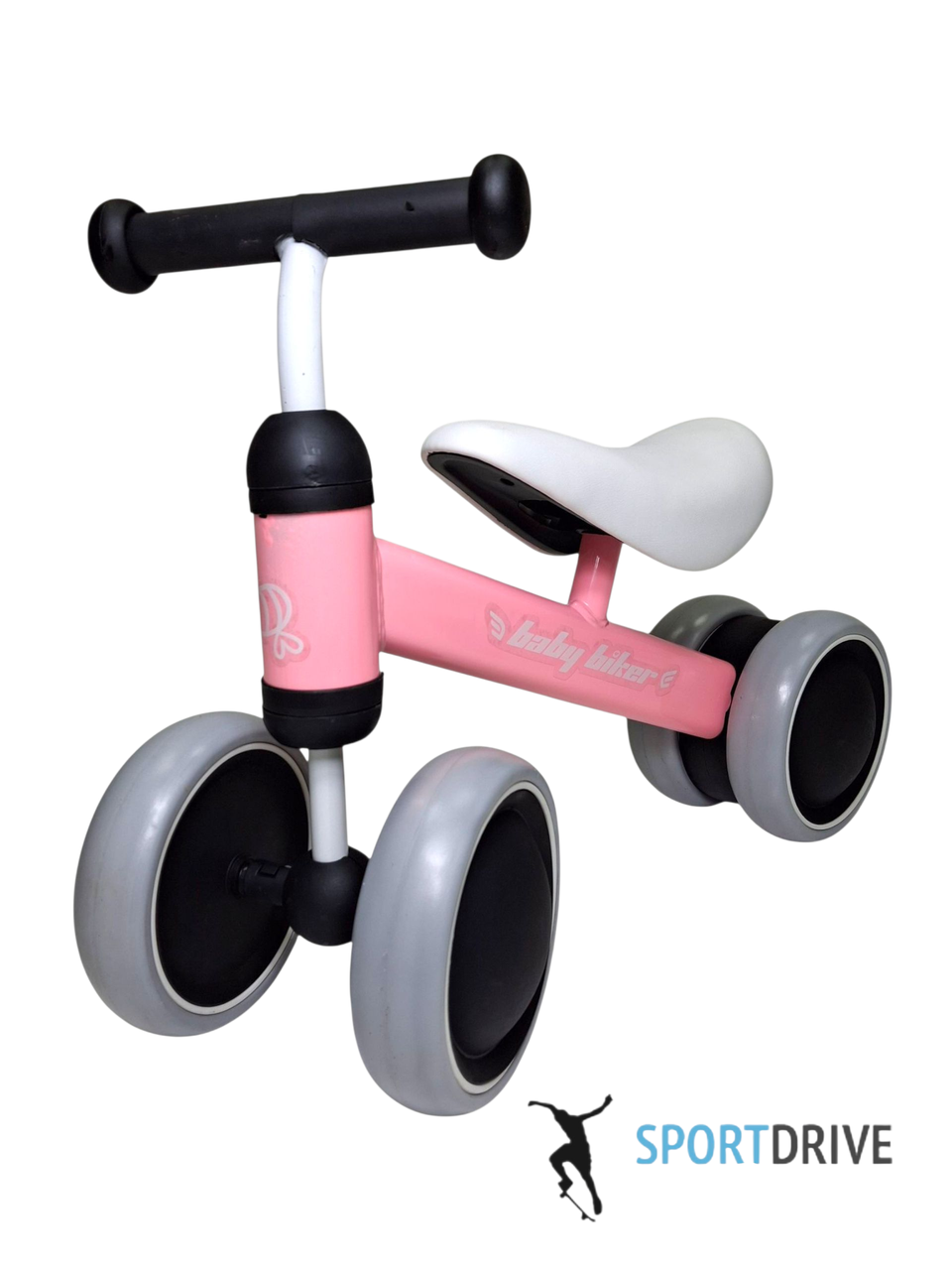 Дитячий велобіг для малюків 1,5-4 роки Balance Baby, 4 колеса. Рожевий, фото 1