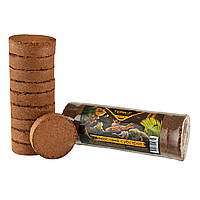 Кокосовий субстрат для тераріуму для равликів Ахатин, рептилій, амфібій, павуків, змій TerriX кокос пресований 10х0,9 л