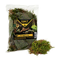 Мох для тераріуму для равликів Ахатин, рептилій, амфібій, павуків TerriX Мох Лісовий 2 л