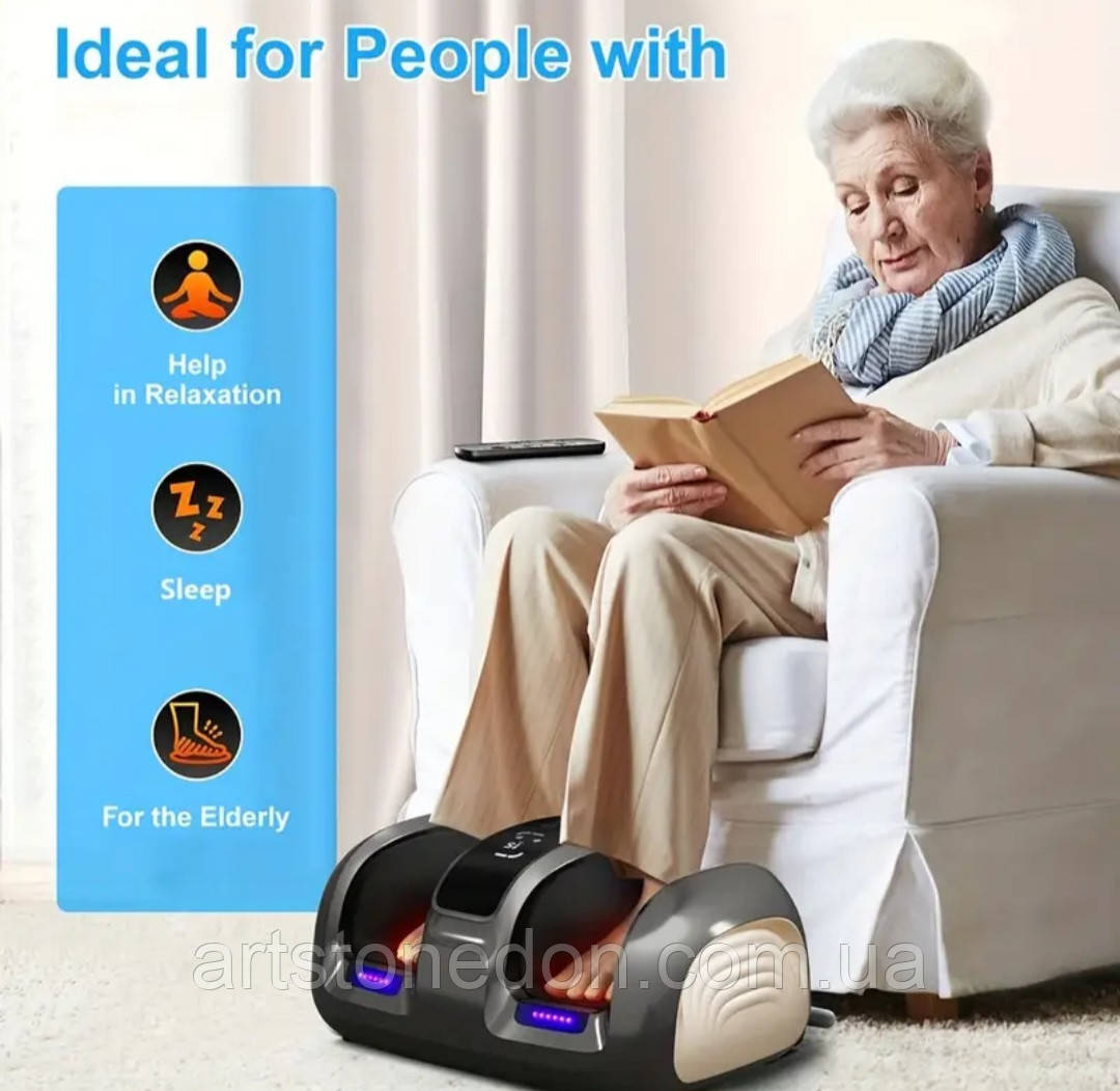 Електричний масажер для ніг з підігрівом та різними режимами масажу, фото 1