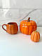 Банка керамічна у формі Гарбуза 1000мл, колір - помаранчевий, фото 3