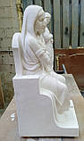 Скульптура з мармуру Мадонна з дитиною 60 см, фото 2