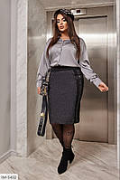 Юбка карандаш женская классическая деловая красивая приталенная по колено демисезонная больших размеров 52-62
