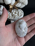 Кабошон натуральний місячний камінь овал камінь кабошон палм адуляр 52*36*21 мм., фото 6