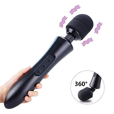 Чарівна AV паличка Love Toy вібратор-стимулятор клітора з 20 швидкостями та USB зарядкою, фото 1