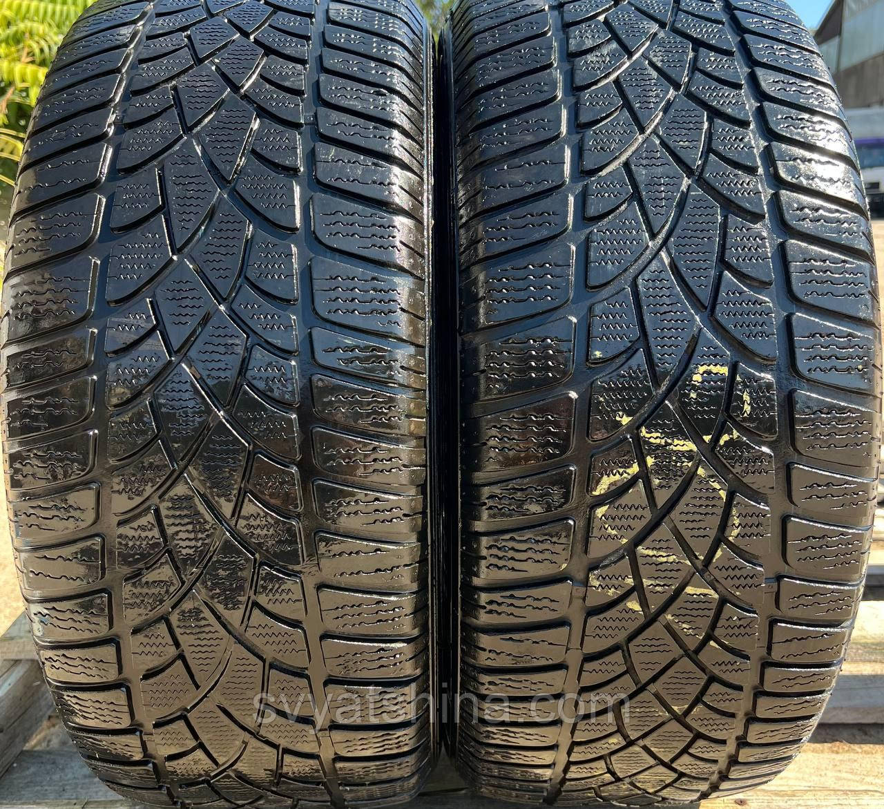 Шини 245/45R18 DUNLOP SP WINTER SPORT 3D, зимові, зношені 5.6-5.3 мм, рік 2018, пара.