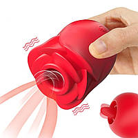 Вібратор у формі троянди Love Toy жіночий мастурбатор для точки G та стимуляції сосків