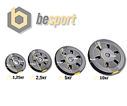 Сет композитних дисків Besport PowerPro 20 (4х5 кг) для гантелей і штанг, фото 3