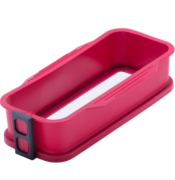 Форма силіконова прямокутна рознімна Kamille 26х11х6 см зі скляним дном, фото 1