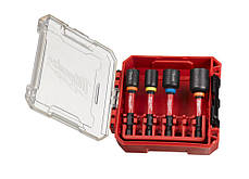 Набір магнитних головок для ударних робіт Shockwave (7 - 8 - 10 - 13мм) (4 шт) MilwaukeePRO, пластиковий кейс