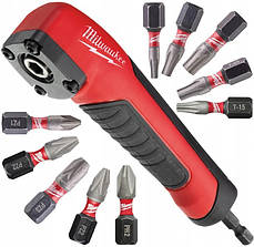 Кутова насадка MilwaukeePRO SHOCKWAVE + 10 бітів 25 мм 4932471274