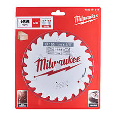 Диск пиляльний PFTE THIN KERF MilwaukeePRO, O165х5/8"х1,6мм, 24 зуб.