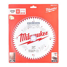 Диск пиляльний PFTE MilwaukeePRO, O216/30мм, 48 зуб.