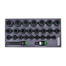 Набір головок ударних 1/2" 8-32 мм 26ед. (в ложементі, тип A) TOPTULPRO GEA0261