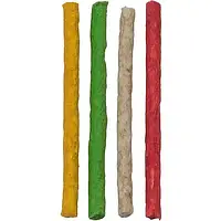 Ласощі для собак Weifang Sansho Food кольорові палички з сиром'ятної шкіри 12.5 см 500 г 60 шт