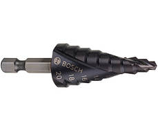 Свердло конусне ступінчасте по металу BOSCHPRO HSS-AlTiN 4-20 мм HEX 1/4" (2608588070)