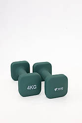 Гантелі WCGPRO Cube 2×4 кг для фітнесу, чорні, з міцного пластику