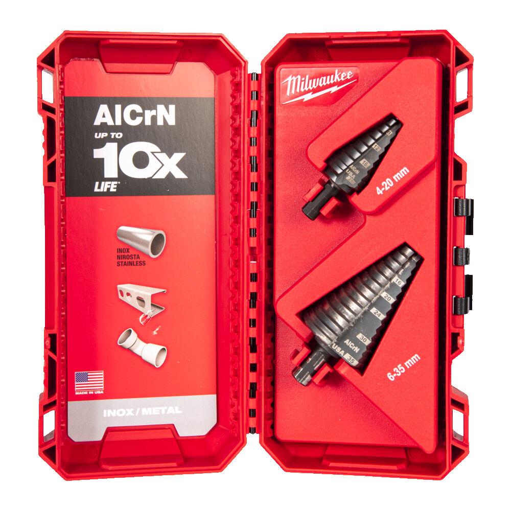 Набір кобальтових ступінчастих свердл (2 шт.), пластикова коробка