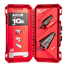 Набір кобальтових ступінчастих свердл (2 шт.), пластикова коробка